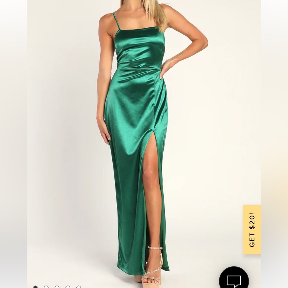 Lulus Slit Emerald Green Dress